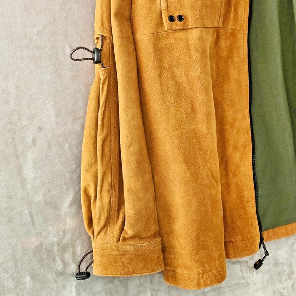 Vintage Orange M. Julian Suede Utility Zip Up Jacket Size XL Wilsons - Picture 9 of 14